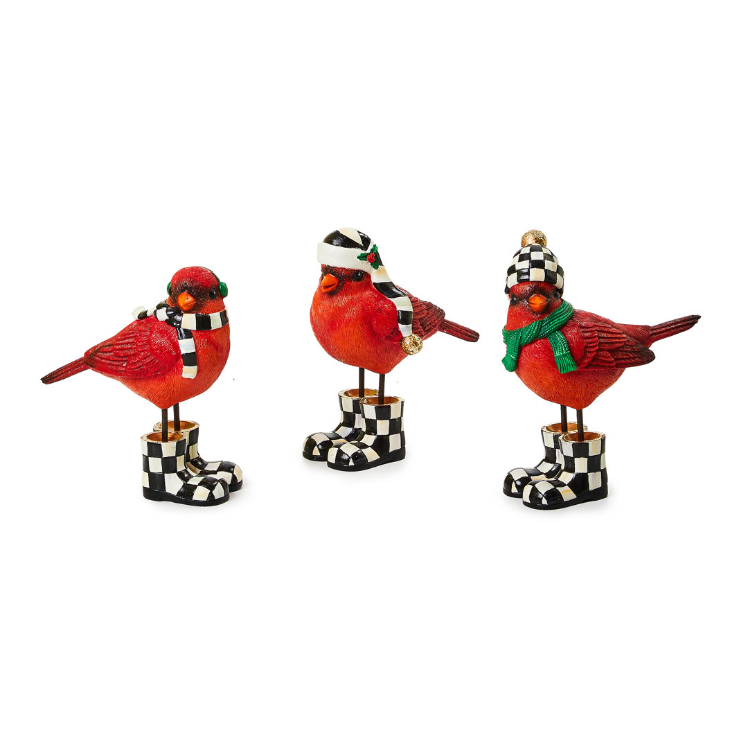 Cozy Christmas Cardinals Set Of 3 MacKenzie-Childs