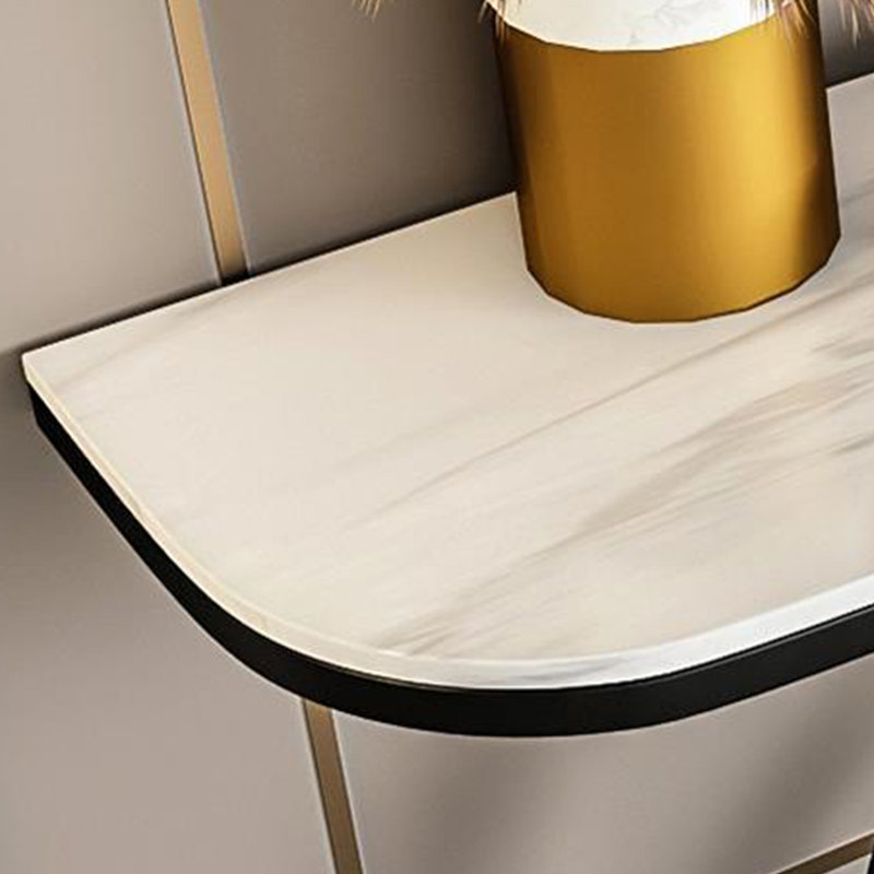 Console, H 31,5 po x l 47,2 po x P 11,8 po, Blanc, Or