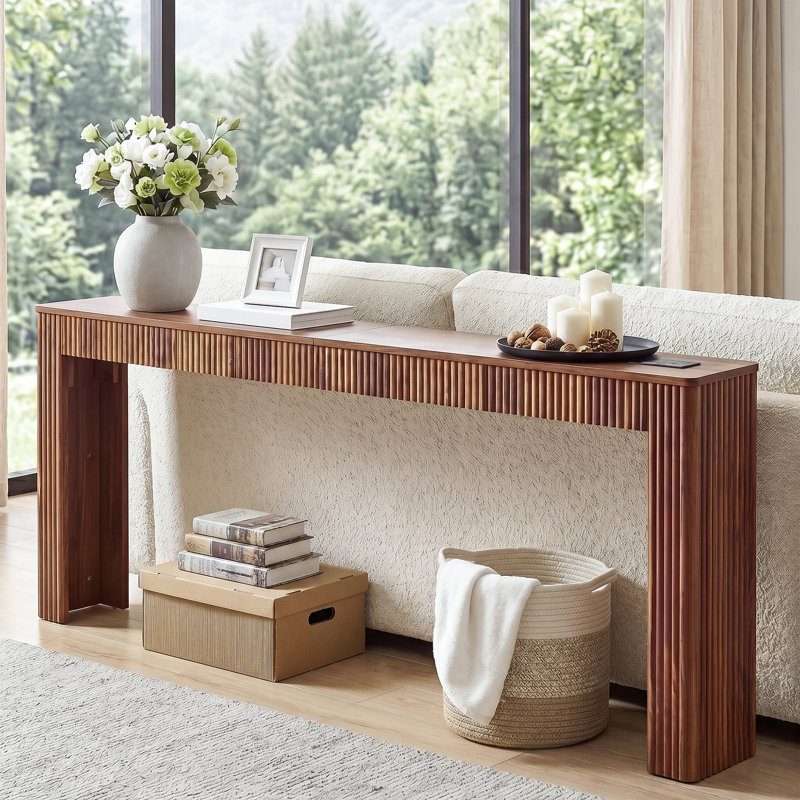 Console longue de 78,7 po avec station de charge Ailey