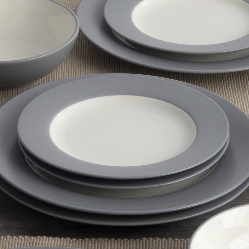 Noritake Colorwave Rim Salad Plates, 8-1/4", Slate