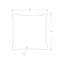 Coussin décoratif carré 18 po x 18 po avec insert, housse en polyester taupe et rembourrage hypoallergénique