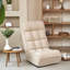 Fauteuil inclinable à dossier réglable, doux et confortable, convenant à différentes pièces, conception pliante paresseuse blanche à 4 compartiments, peu encombrant,