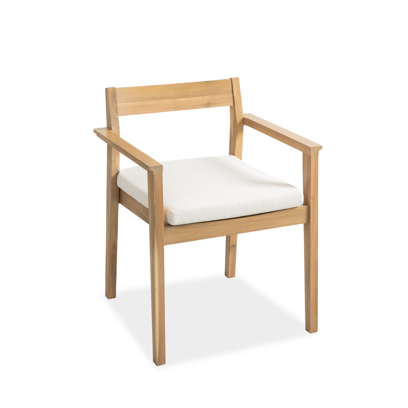 Badgley Stackable Acacia Patio Armchair