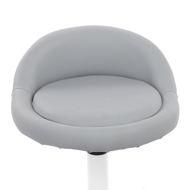 Adjustable Rolling Office Stool, Gray