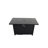 43” Smoked Glass Metal Rectangle Fire Pit-65319360