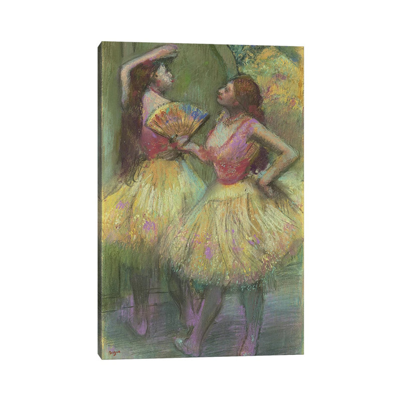 Two Dancers Before Going On Stage, 1888 by Edgar Degas - Wrapped Canvas Painting, 20.32 cm H x 30.48 cm W