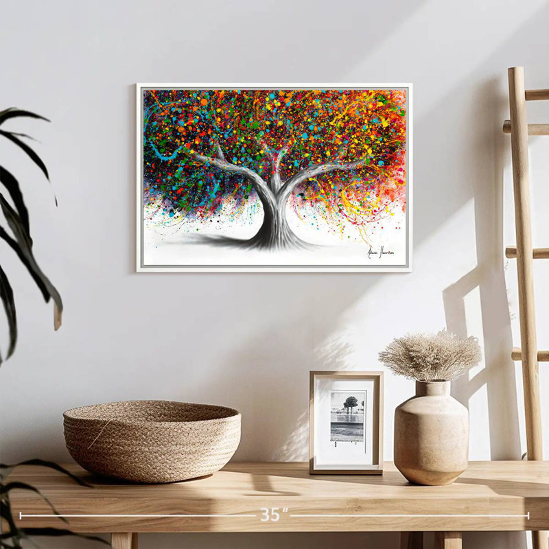 Arbre de célébration, Cadre flottant blanc, 19 po x 13 po