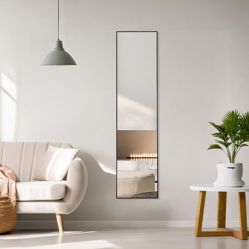 Metal Rectangle Mirror, Black