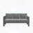 75" 3-Seat All-Weather Metal Patio Sofa with Gray Cushions, Gray Frame, 330lbs Capacity-783246112