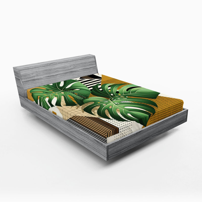 Microfiber Floral Fitted Sheet, Full Fitted Sheet