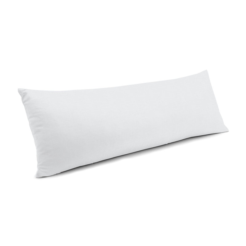 Housse de coussin rectangulaire, 14 po x 48 po, Blanc éclatant