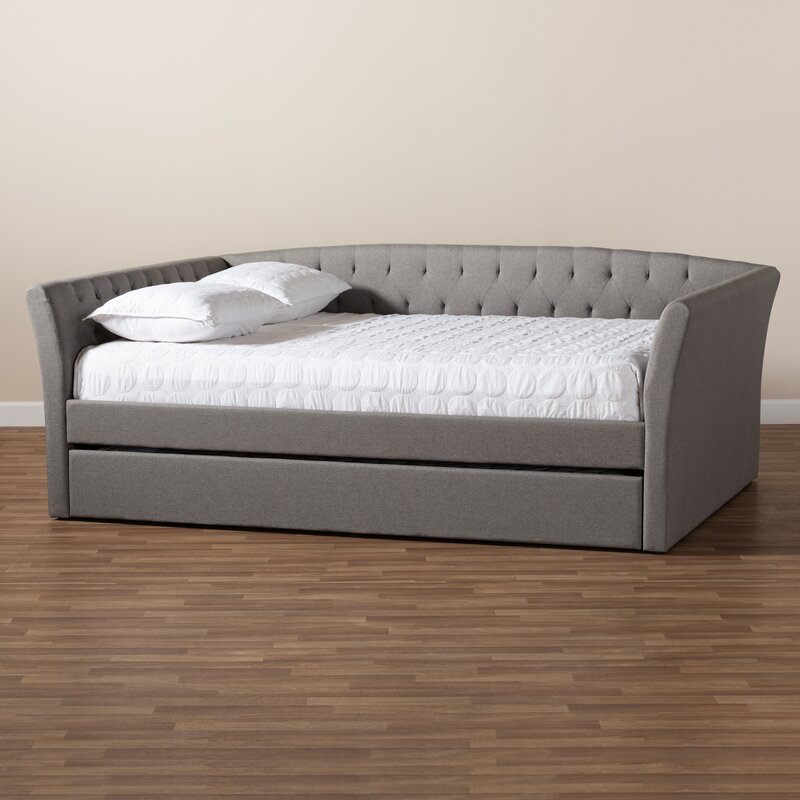 Lark Manor Hupper Upholstered Daybed With Trundle & Reviews 