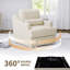 Chaise d'appoint pivotante, fauteuil en tissu de lin, chaises modernes simples avec coussin lombaire doux à base en métal pour le salon, la chambre à coucher-1613437670-1628501471