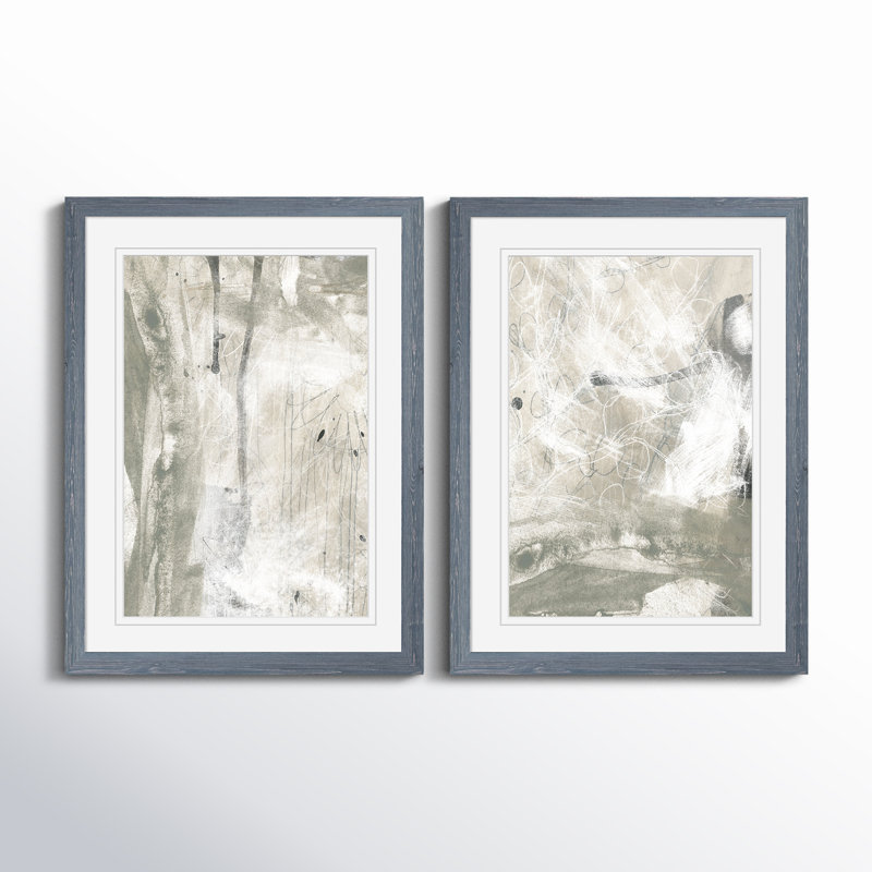 «Stonewash I» par Vincent Van Gogh, ensemble de 2 reproductions d'art encadrées, H 24 po x l 18 po x P 1,25 po, Blanc