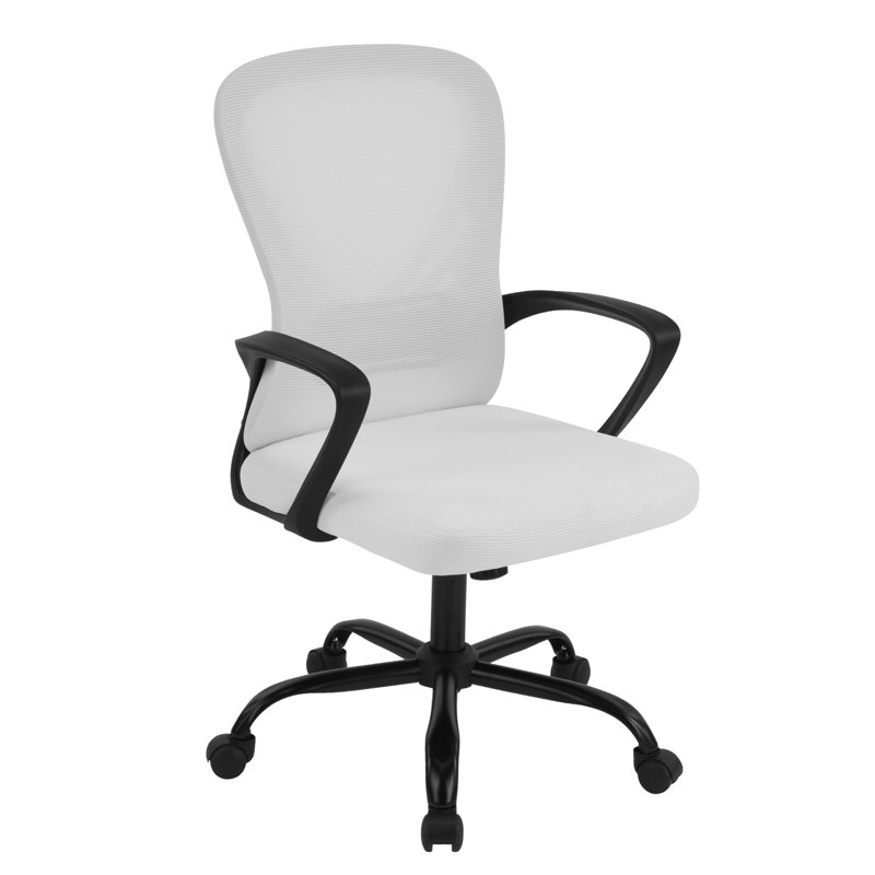 Chaise de travail ergonomique en filet à dossier large, Gris