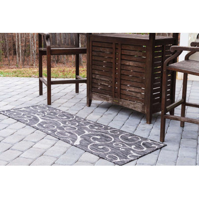 Outdoor Kona Area Rug Slate Color