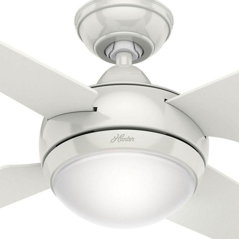 132cm Ceiling Fan with Light Kit, White, White