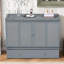 Lit escamotable double avec port USB et grand tiroir, gris-1592959002-1592959001