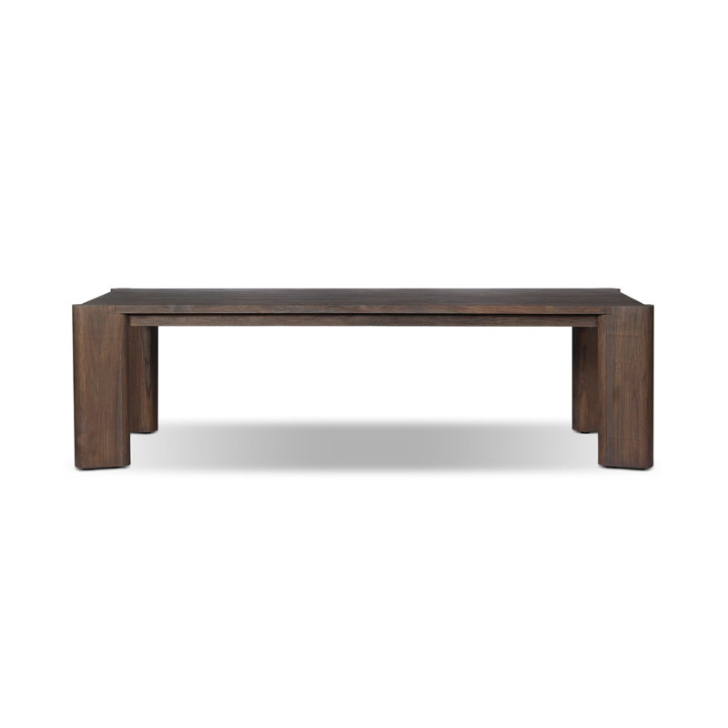 Table de salle à manger d'extérieur Manley - 106 po - brun selle teinté