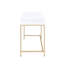 Bureau moderne blanc ultrabrillant avec 2 tiroirs pour un espace de travail de chambre à coucher
