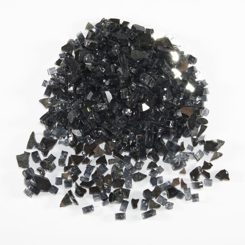Reflective Fire Glass Filler, Black