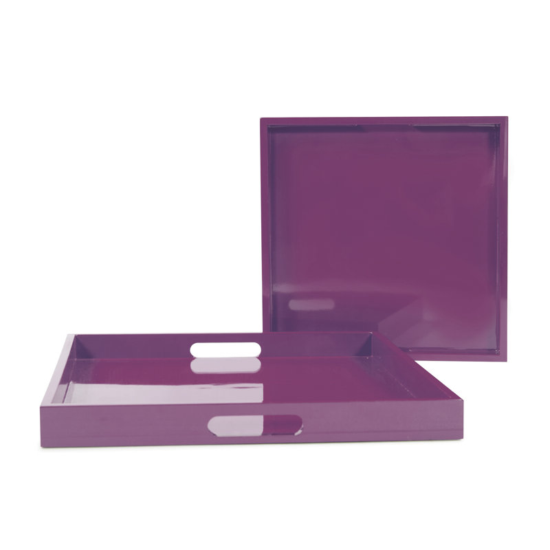 Lavande 2 Piece Tray Set, Purple