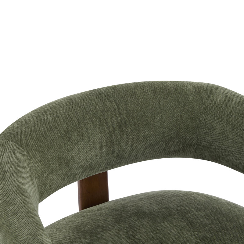 Fauteuil d'appoint rembourré Kyra, Vert