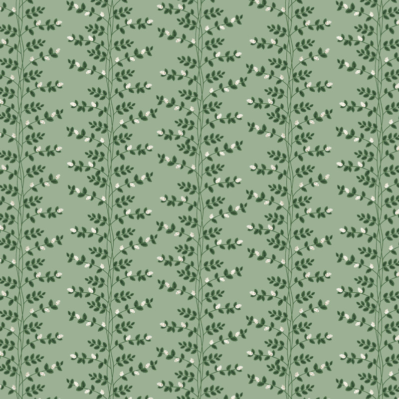 Chaise de salle à manger Louise, Vert vignes grimpantes