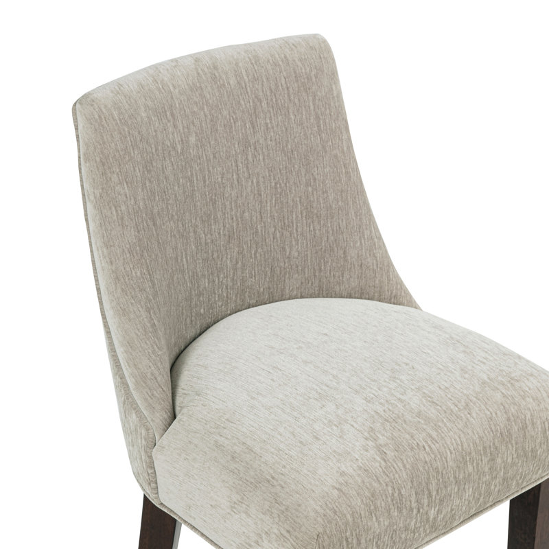 Tabouret de bar en chenille Beever, Taupe