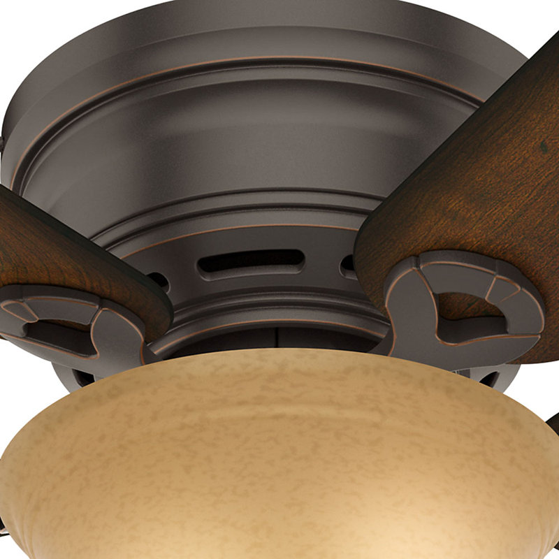 Conroy Onyx Bengal 42" Low Profile Ceiling Fan with Mahogany Blades and LED Light