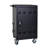 Tablet Laptop 32-Bit-Plastic Device Basket Device For Mobile Charging Trolley- Includes Cable Management Dividers, Cable Clips, Storage Compartment, And Removable Doors (Black)
