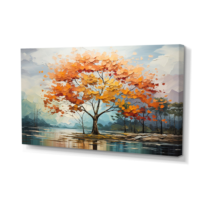 Orange Maple Trees Majestic I - Tree Maple Large Wall Art