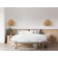 Luminaire suspendu en rotin Radiant - dôme naturel 1 lumière poli tissé à la main pour îlot de cuisine, cuisine, salle à manger, salon, chambre à coucher ou couloir dans un style moderne, campagnard et bohème-783807534