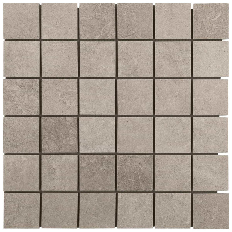 Stoneside 2x2 Porcelain Matte Mosaic Tile, Cream Beige