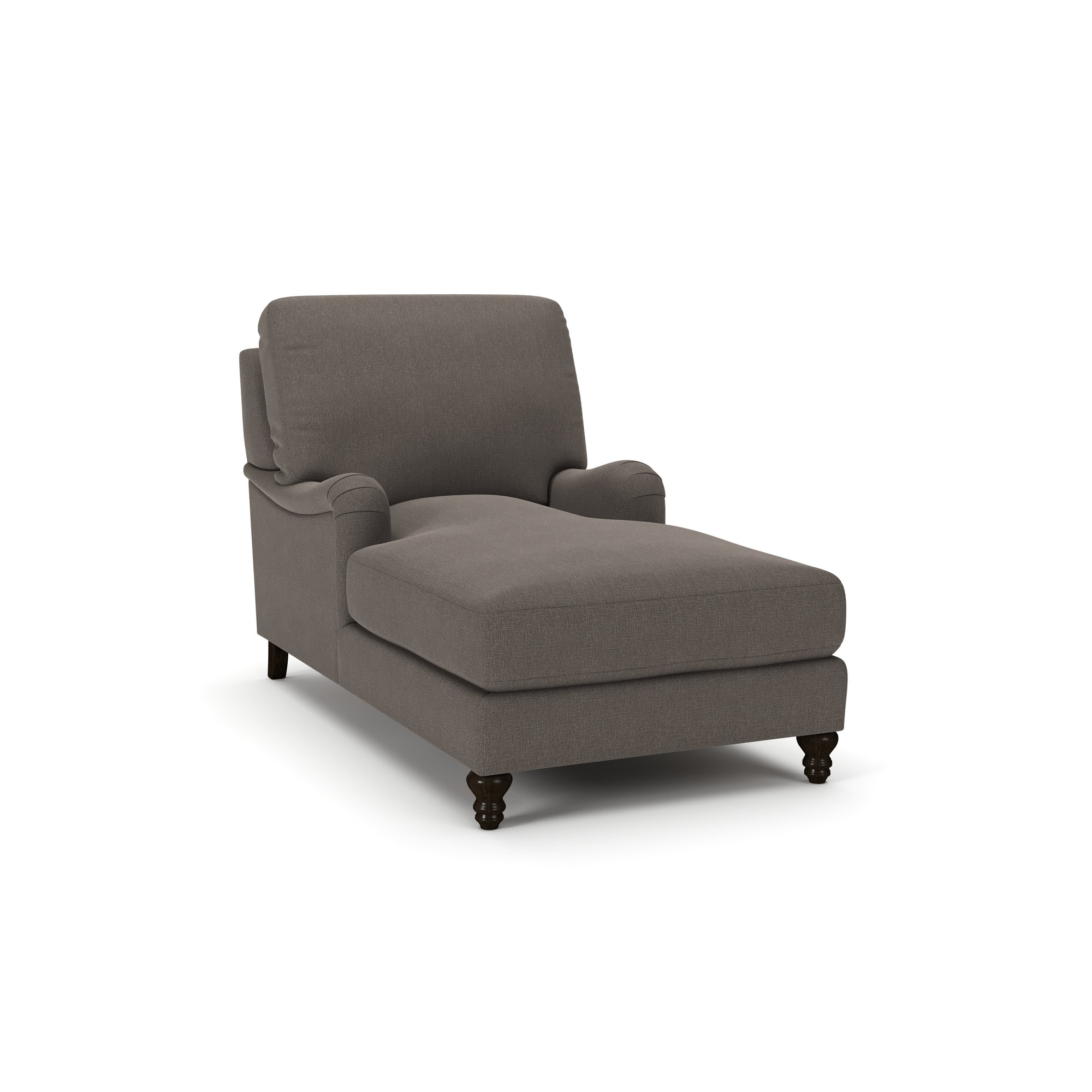 Walters Chaise, Drusky Charcoal Sustain® Basketweave