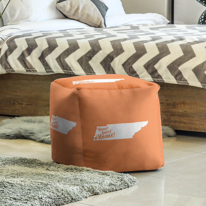 Repose-pieds à cubes memphis the home, Orange