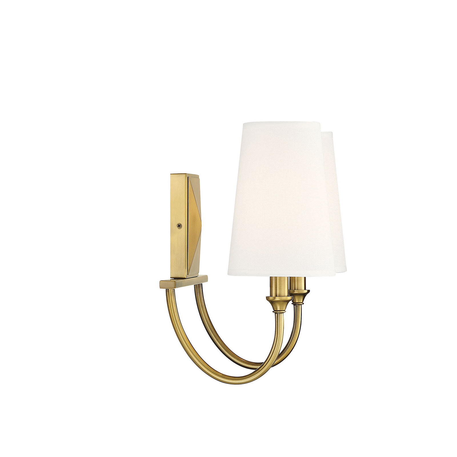 Alata 2-Light Dimmable Vanity Light, Warm Brass