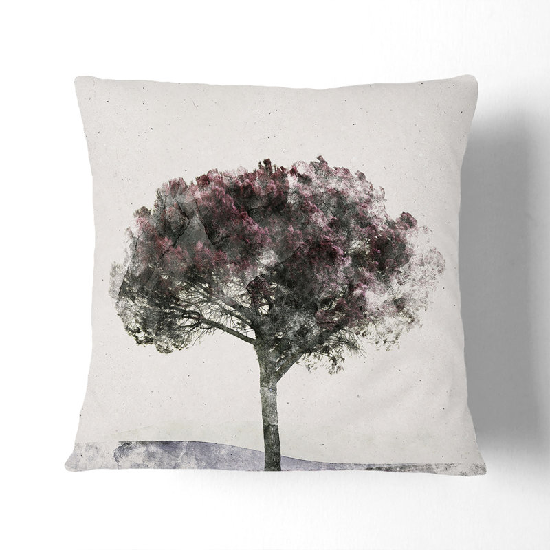 Tree in Tuscany Italy Cushion with Filling, 55cm H x 55cm W x 20cm D