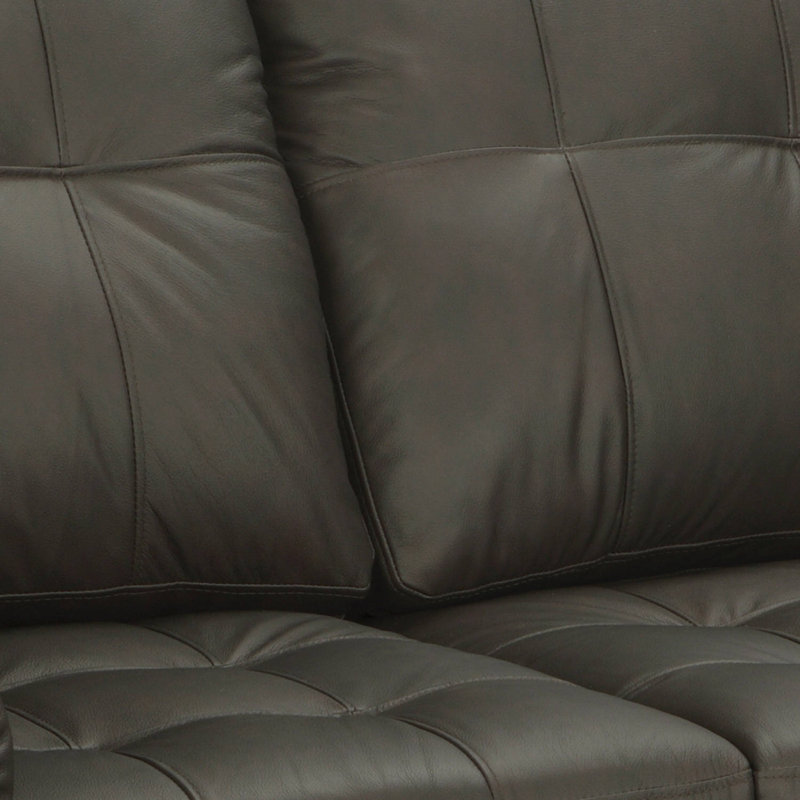 Bellamy Upholstered Club Chair, Brown Genuine Leather