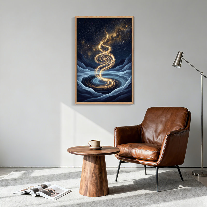 Cosmic Spiral, reproduction d'art sur toile, ensemble de 1, Natural, 24"H x 16"W
