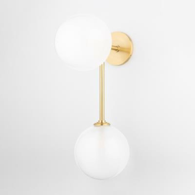 Mitzi H122102-AGB Ashleigh-8W 2 LED Wall Sconce, Aged Brass