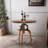 American Antique Industrial DIY Crank Table Wooden Three-Legged Table Bar Table Accent End Table-785932982