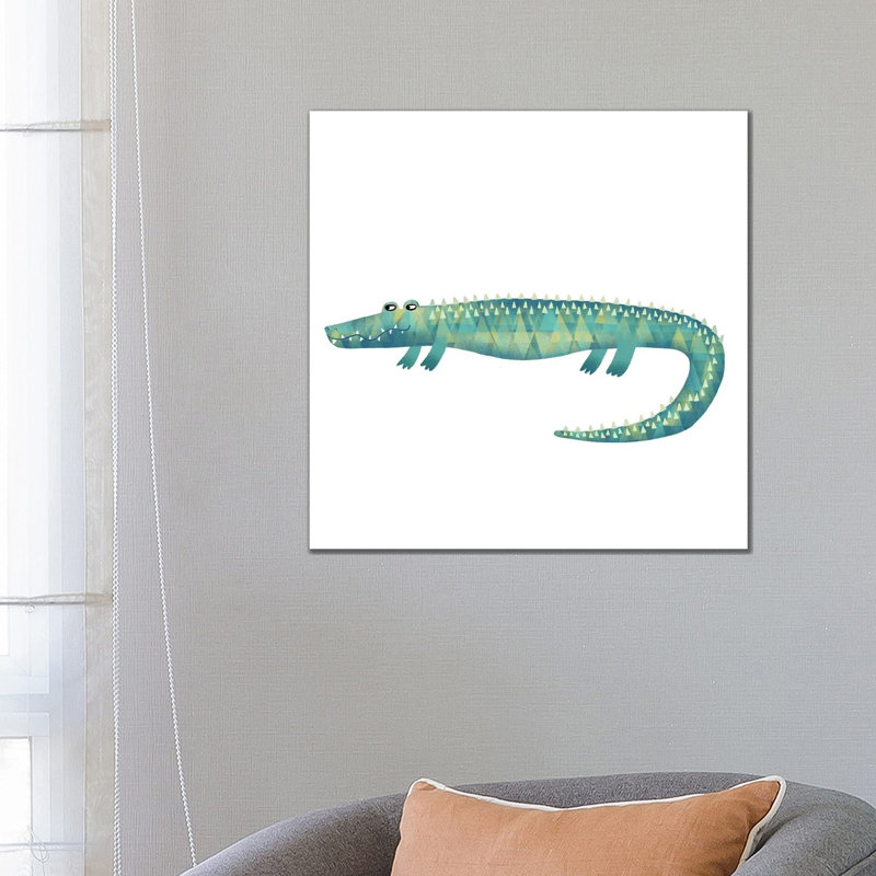 Alligator by Nic Squirrell - Print on Canvas, Wrapped Canvas, 66.04 cm H x 66.04 cm W x 1.91 cm D