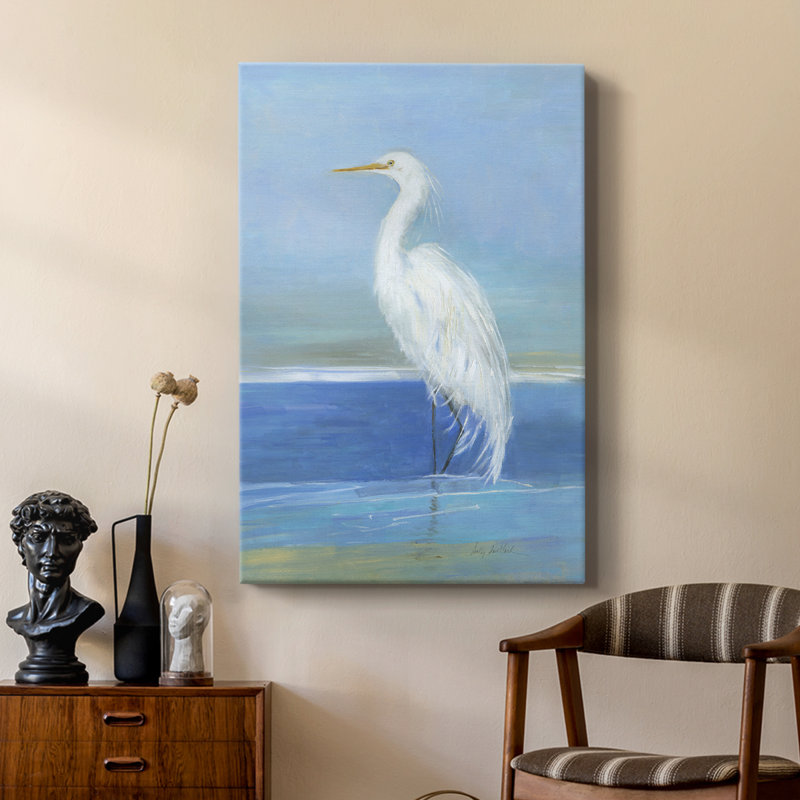 Wading Egret II -Custom Wrapped Gallery Cavas