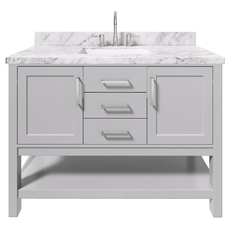 Bayhill 61" W Single Bathroom Vanity Set, Gray, 49"