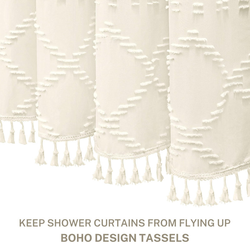 Fabric Shower Curtain, Cream