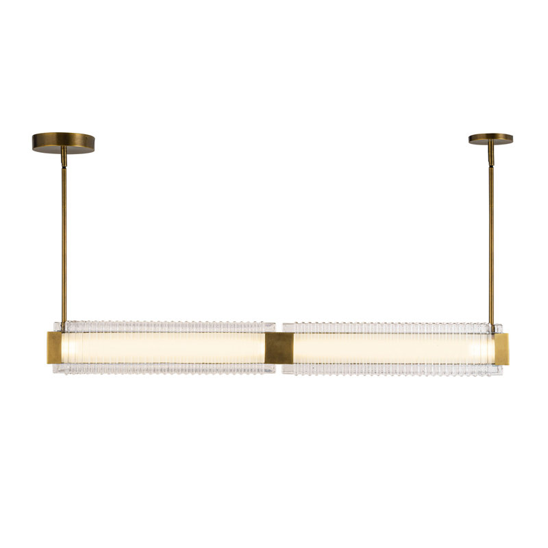 Alai 1 - Light LED Pendant by Alan Pepin, Vintage Brass