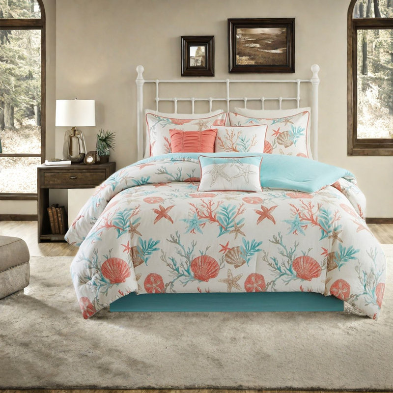 Luxueux ensembles de literie en satin de coton de style bord de mer, parfaits pour les chambres à coucher modernes