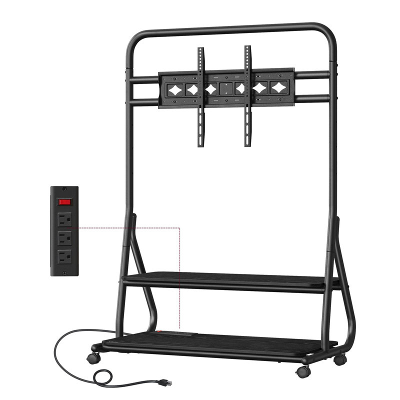Rolling Tv Cart With Power Outlets
