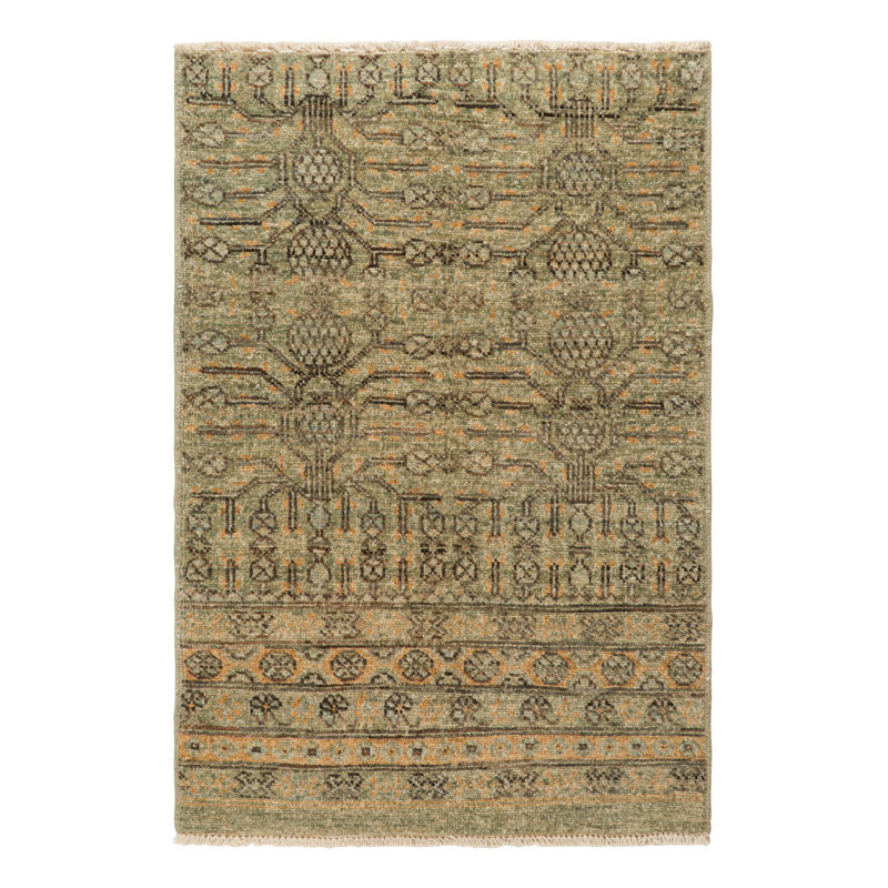 Hand Knotted Wool Area Rug